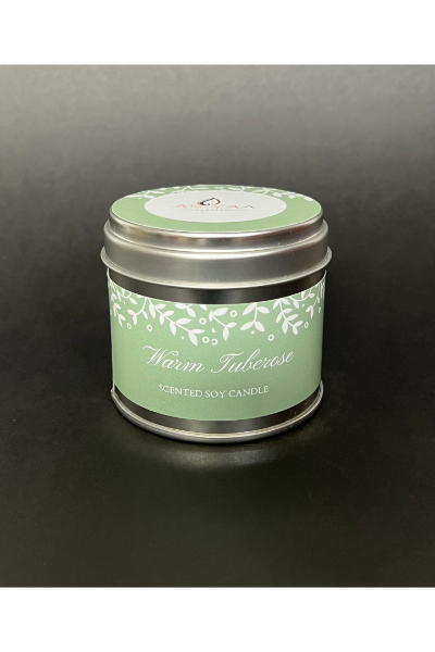 Soy Wax Tin Candle - Warm Tuberose 